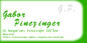 gabor pinczinger business card